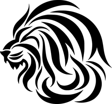 Lion - Minimalist and Flat Logo - Vector illustration