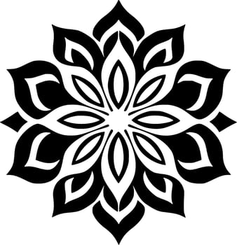 Mandala - Minimalist and Flat Logo - Vector illustration