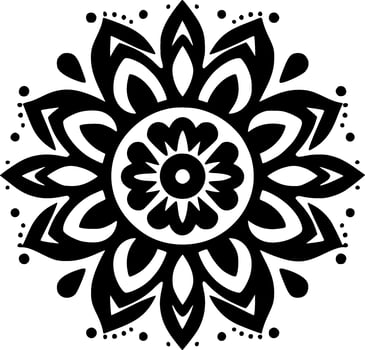 Mandala, Minimalist and Simple Silhouette - Vector illustration