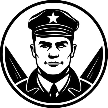 Military - Minimalist and Flat Logo - Vector illustration