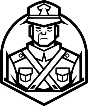 Military - Minimalist and Flat Logo - Vector illustration