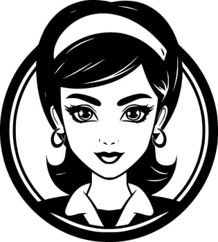 Nurse, Minimalist and Simple Silhouette - Vector illustration