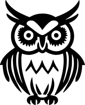 Owl, Minimalist and Simple Silhouette - Vector illustration