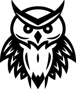 Owl - Minimalist and Flat Logo - Vector illustration