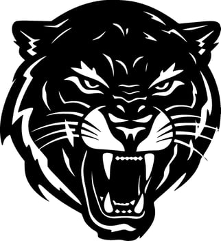 Panther - Black and White Isolated Icon - Vector illustration