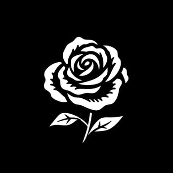 Rose, Minimalist and Simple Silhouette - Vector illustration
