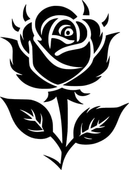 Rose - Minimalist and Flat Logo - Vector illustration