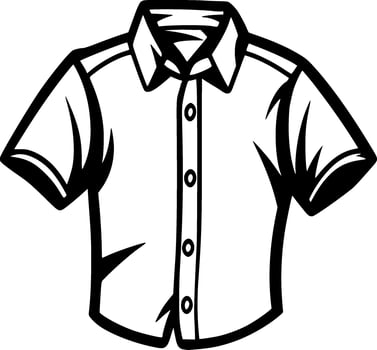 Shirt - Black and White Isolated Icon - Vector illustration