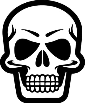 Skull - Minimalist and Flat Logo - Vector illustration