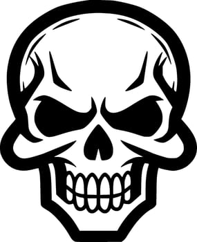 Skull, Minimalist and Simple Silhouette - Vector illustration