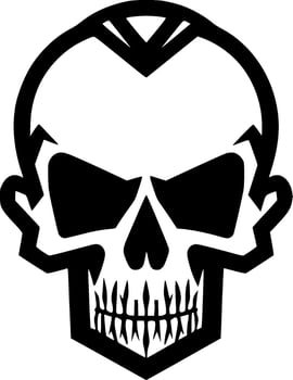 Skull - Minimalist and Flat Logo - Vector illustration