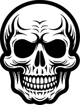 Skull - Minimalist and Flat Logo - Vector illustration
