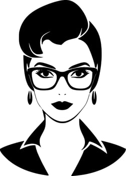 Teacher - Black and White Isolated Icon - Vector illustration