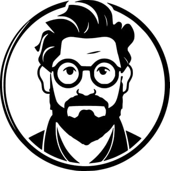 Teacher - Black and White Isolated Icon - Vector illustration
