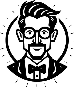 Teacher - Minimalist and Flat Logo - Vector illustration