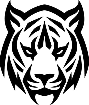 Tiger, Minimalist and Simple Silhouette - Vector illustration
