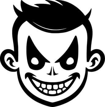 Vampire, Black and White Vector illustration