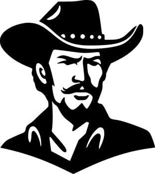 Western - Minimalist and Flat Logo - Vector illustration