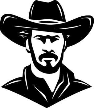 Western - Minimalist and Flat Logo - Vector illustration