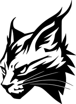 Wildcat, Minimalist and Simple Silhouette - Vector illustration