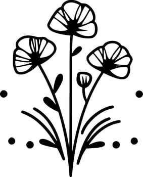 Wildflower - High Quality Vector Logo - Vector illustration ideal for T-shirt graphic
