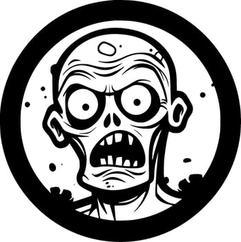 Zombie - Minimalist and Flat Logo - Vector illustration