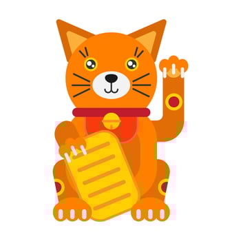 Flat illustration of symbols and chinese new year vector