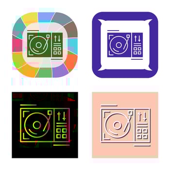 Turntable Vector Icon