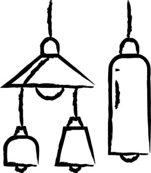 Hang Lights hand drawn vector illustration