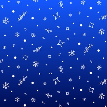 christmas new year celebration gift constellation sky galaxy stars design postcard label package bed sheets wrapping paper leaves blue vintage millenium retro seamless pattern background textile vector