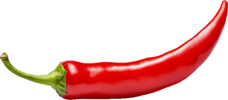 Red hot chili pepper png with AI generated.
