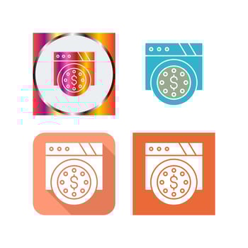 Dollar Coin Vector Icon
