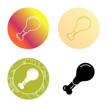 Chicken leg Vector Icon