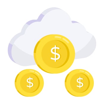 Premium download icon of dollar coins vector