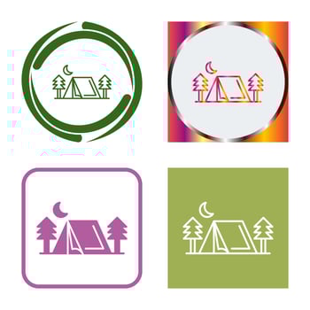 Tent Vector Icon