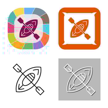 Kayak Vector Icon