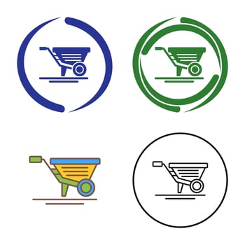 Wheelbarrow Vector Icon