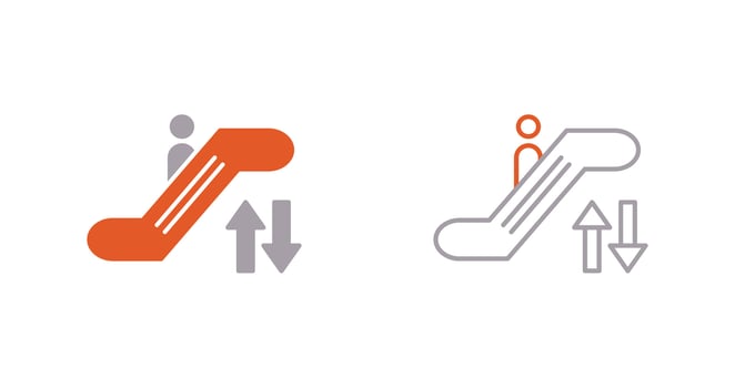 Escalator Vector Icon