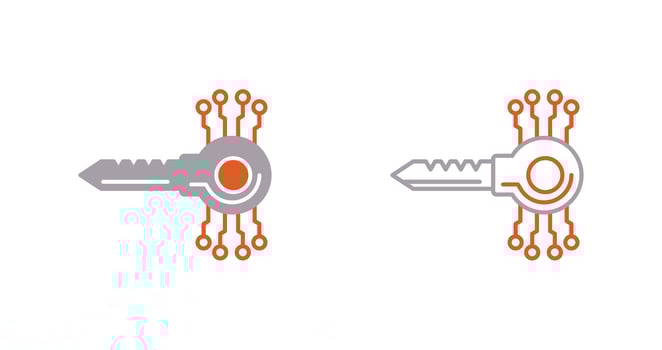 Key Code Vector Icon