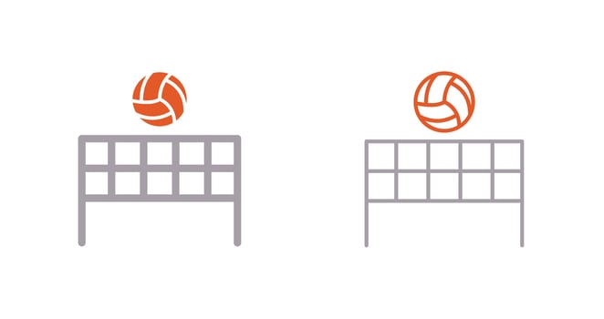Beach Volleyball Vector Icon