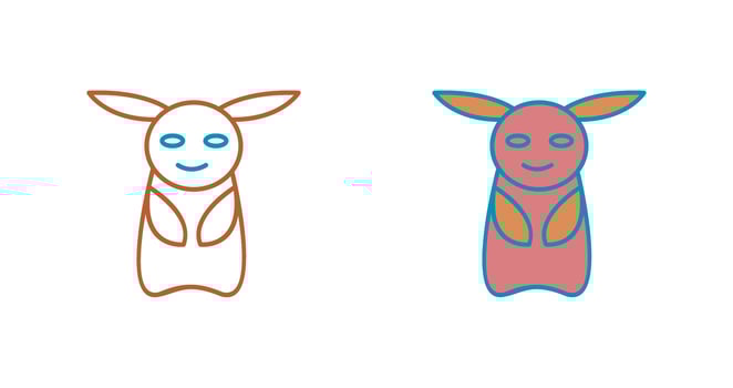 Unique Game Character Vector Icon