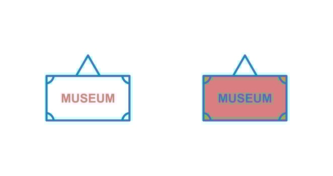 Museum Tag Vector Icon