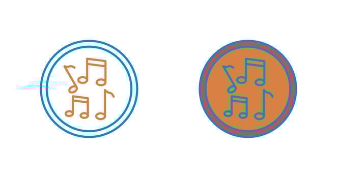 Musical Notes Vector Icon