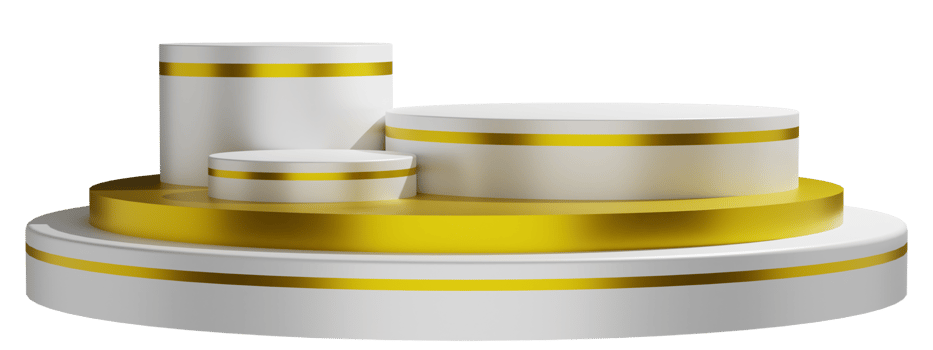 3D rendering of luxury podium transparent background png