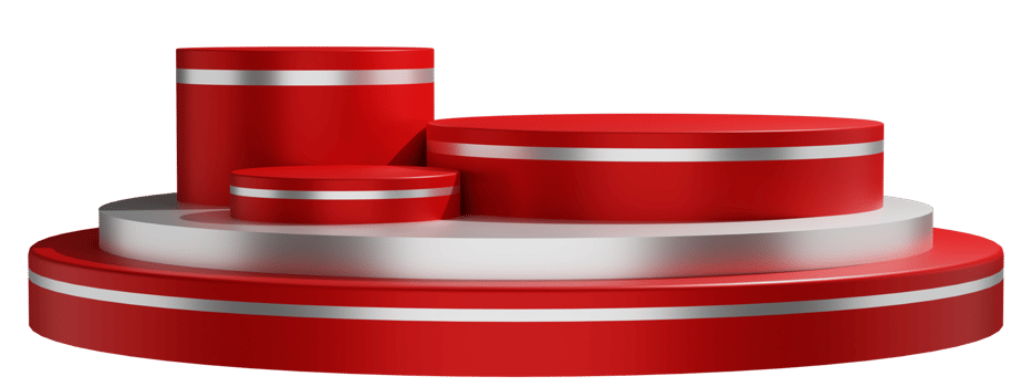 3D rendering of luxury podium transparent background png