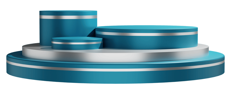 3D rendering of luxury podium transparent background png