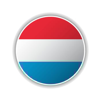 Abstract Circle Luxembourg Flag Icon vector