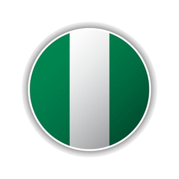 Abstract Circle Nigeria Flag Icon vector