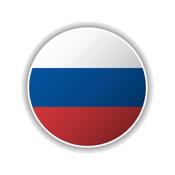 Abstract Circle Russia Flag Icon vector