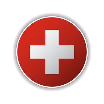 Abstract Circle Switzerland Flag Icon vector